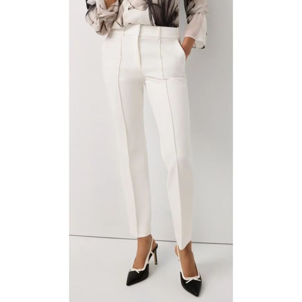 Black House White Market High Rise Zoey Straight Pant, 4R, Ecru, NWT